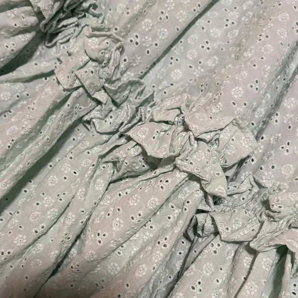 Selkie Mint Green Lace Prairie Dress in Milk Jade size XL - Picture 7 of 9